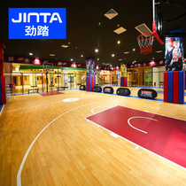 Jin Tong basketball court floor glue professional indoor basketball hall pvc plastic sports floor childrens basketball floor rubber pad