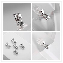 Brief letter return jewelry Commemorative Edition: K platinum diamond button