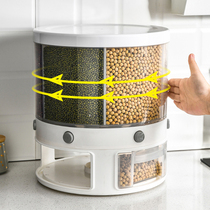  Rotatable rice bucket insect-proof and moisture-proof sealed lattice rice cylinder household 20 kg rice storage box kitchen rice storage box