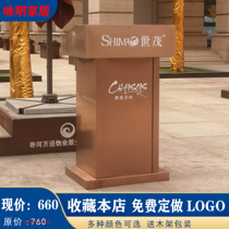 Stainless steel property consulting desk Welcome desk Lecture desk Property consulting desk Service podium Hotel podium
