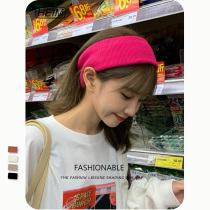 Candy color knitted sports hair band men and women yoga outdoor black headband Korean ins sweat-absorbing headband Turban Tide tide