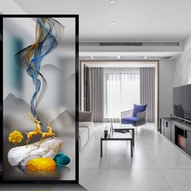 Custom Art Glass Screen Partition Living Room Shelter Tempered Glass Entry Into The House Genguan Light Extravagant Order Making A Fortune Deer