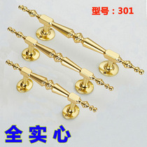 Door handle Wooden door Glass door surface mounted push-pull sliding door handle Central European antique green bronze KTV handle 310