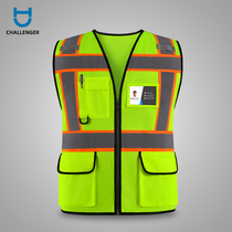 Reflective vest Riding safety sanitation worker clothes Traffic driver Meituan takeaway yellow vest construction site car