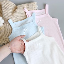 3pcs 100% cotton breathable mesh sweat-absorbing suspenders Spring and summer Girls Vest Pure cotton cotton girl baby