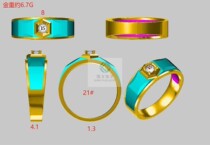 GIA18K gold inlay processing custom ring to figure custom diamond ring gemstone inlay jewelry processing customization