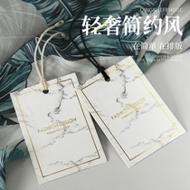 Womens hangtag custom-made high-end clothing tag custom-LISTED printing womens clothing logo custom hanging card hot stamping