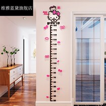 Cartoon 3D acrylic three-dimensional height wall stickers childrens room kindergarten baby measuring height ruler decorative stickers painting paper