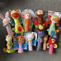 Baby Pacification BB Stick Cartoon Rabbit Puzzle Baby Hand Grip Puppet 0-1 newborns accompanied by sleeping plush Toys