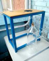 Professional custom processing acrylic plexiglass experimental equipment conical cone water tank metal frame