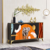  Entrance cabinet Foyer light luxury style modern simple marble partition living room dining side cabinet shoe cabinet one Italian household