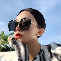 2021 new net red square fashion long face glasses polarized sunglasses large frame beach vacation sunglasses womens tide