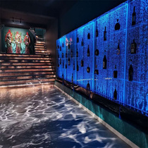 Large custom bubble screen wine cabinet water curtain wall porch decoration background partition living room fish tank water curtain ornaments