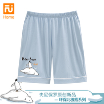 (Environmentally Friendly Polar Bear) Sleeping Pants Cartoon Primary School Students Big Pants Underpants Teenagers Thin Home Pure Cotton Short 50% Pants