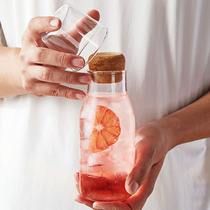 Cold water jug Japanese glass Jug Cold water jug cup Household juice jug Cold water bottle cup Heat resistant high temperature portable