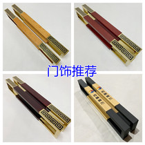 New Chinese big handle hotel glass door handle logo black stainless steel handle custom door handle armrest