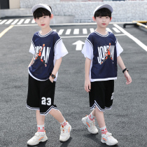 Boy suit Summer 2022 new CUHK Basketball Clothes Sports Speed Dry Short Sleeve Shorts Male baby Summer clothes