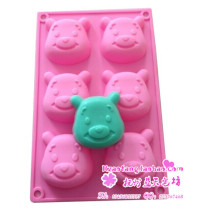 xj070 single Pooh silicone cake mold handmade soap mold