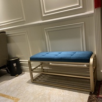 Shoe changing stool at home door Nordic modern multifunctional shoe cabinet storage rack shoe bench bench cloakroom fitting stool