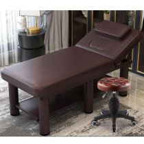 Solid Wood Beauty Bed Beauty Salon Special Massage Bed Physiotherapy Bed Moxibustion Bed Folding Home Spa Pushback With Beauty Mascara