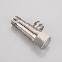 (BEAUTIFUL ANGLE VALVE THICKENED) 304 stainless steel angular valve full copper hot and cold water valve switch three-way in two out for 4 minutes