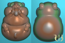 Small hamster posits on the reverse side finely carved figure jade sculpture figure JDP