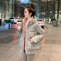 Loose little short down jacket women 2021 winter new foreign style white duck down padded explosions jacket women