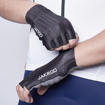 Jie cool spring and summer short finger half finger riding gloves for men and women quick dry air cushioning comfort