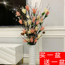 Leaf vein dry flower living room floor-to-ceiling fake flower simulation dry branch indoor flower arrangement snowflake rose home new house decoration