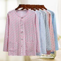 Middle Aged Autumn Clothes Lady Long Sleeve Big Code Seniors Pure Cotton Cheerleader Spring Autumn Mom Clothes Loose Grandma Underwear