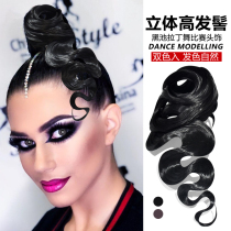 Latin dance headdress adult national standard dance competition headdress professional modern dance accessories children Latin dance wig headgear