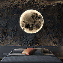 Moon wall lamp creative living room sofa background wall lamp corridor aisle atmosphere lamp modern simple bedroom bedside lamp