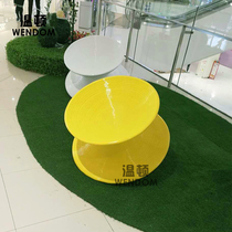 Winton glass fiber reinforced plastic beauty indoor 360 no dead angle rotating gyro chair shopping mall childrens area fun public seat