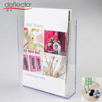 A4 Wall acrylic transparent display stand A5A6 Wall data rack catalog rack magazine rack travel agency hotel front desk publicity display box hanging storage box restaurant leaflet rack