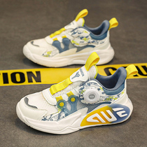 Childrens sneakers summer breathable button boyboys basketball super light running shoes shock absorption summer breathtaking