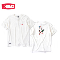 CHUMS Qiaqia bird Japanese trend outdoor men short sleeve T-shirt long hair bird print CH01-1695