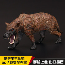 Childrens solid simulation paleontology toy model ancient animal prehistoric giant Jackal Tooth Beast hyenon Wolf Lion