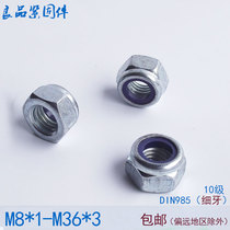 Grade 10 fine tooth nylon locking locknut M10M12M14M16M18M20M22M24 * 1 25x1 5x2