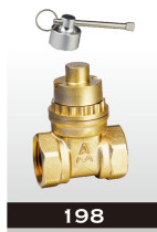 EMECO 198 brass magnetic lock gate valve wire port lock gate valve for water meter 4 points 6 points DN15 20