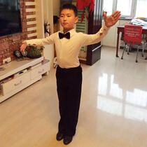 Professional childrens Latin dance clothes for boys Shirt tops Modern Latin Dance grading competition regulations standard clothes