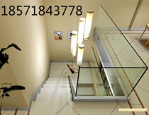 Wuhan Stair Factory Customized Red Oak Steel Wood Rotating Solid Wood Iron Handrail Outdoor Duplex Glass Guardrail Double Beam