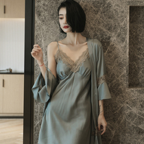 The good thing to improve happiness Trendsetters lace lace silk thin sleepdress two pieces