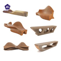 Outdoor solid wood slice seat special-shaped bench anti-corrosion wood bench glass fiber reinforced plastic leisure chair shopping mall rest chair custom