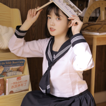 Japanese jk uniform skirt pleated skirt Kansai lapel three basic summer sailor suit college style school uniform womens suit