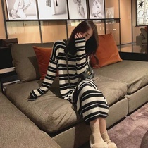 2022 new autumn and winter east gate sweater female Korean version of loose ins super fire long knee knit dress