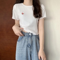 Summer Net red ins Super fire girl short sleeve T-shirt female 2021 new design sense niche sweet top