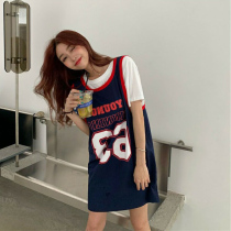 Summer short sleeve T-shirt women 2021 new academic blue clothes lost their clothes ins super fire chic coat