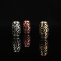 = Quaint craftsmanship = pure copper nine-eye dzi pendant brass nine-eye back cloud DIY accessories accessories loose beads