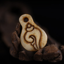 Tibetan spirit bone pendant pendant French screw characteristic carving relief boutique Tibetan special material