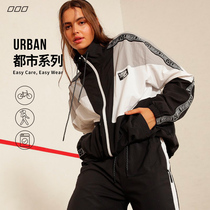 Lorna Jane Campus Retro Style Zip Lady Sport Jersey Post Casual Stand-up Sweatshirt